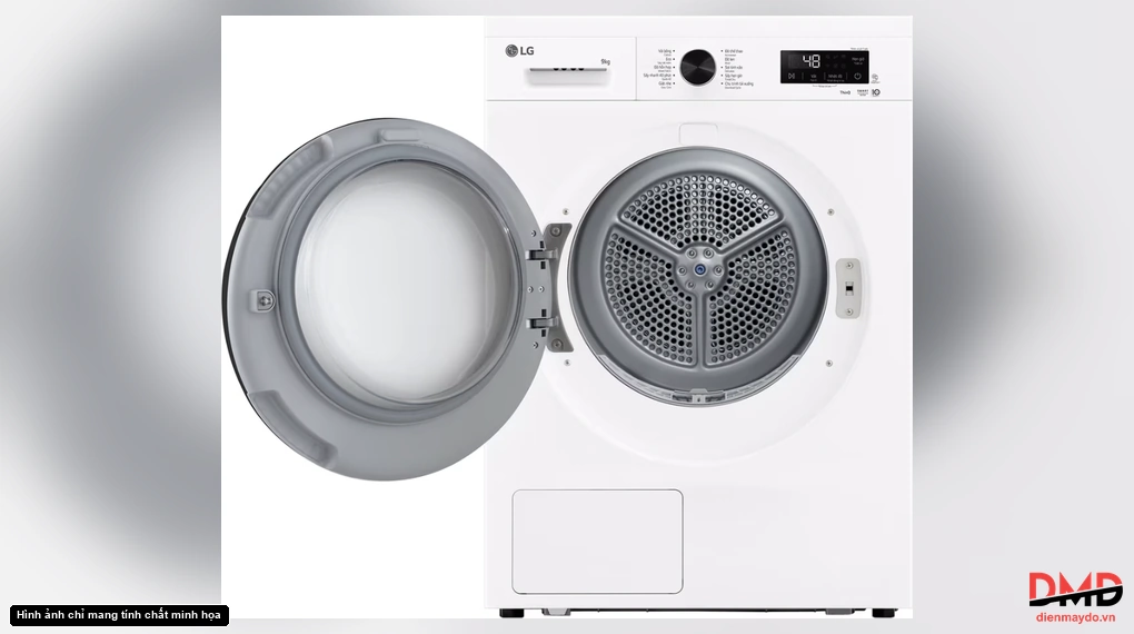 Máy sấy bơm nhiệt LG Inverter 9 kg RB09NHP5W