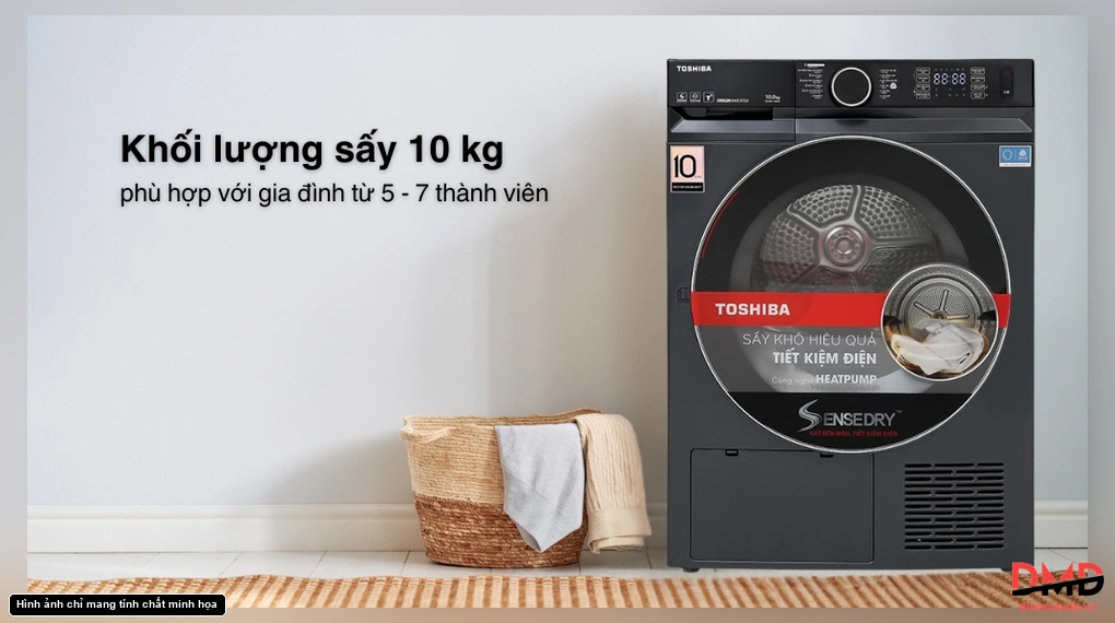 Máy sấy bơm nhiệt Toshiba 10 kg TD-BP110GHV(MG)