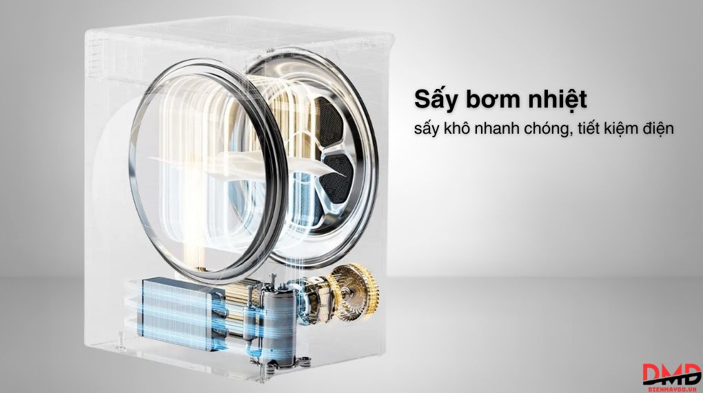 Máy sấy bơm nhiệt Toshiba 8 kg TD-T37BS90HWV(WT)