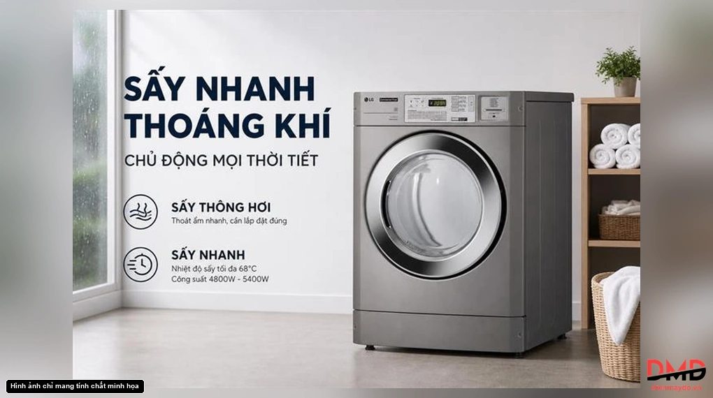 Máy sấy công nghiệp LG 10 kg CDG27RUQES