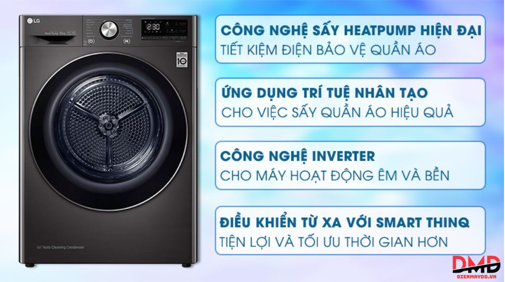 Máy sấy LG DVHP09B và DVHP50B khác nhau gì