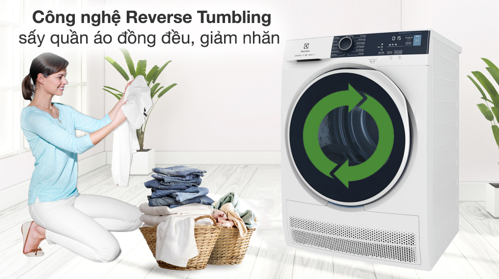 Máy sấy ngưng tụ Electrolux 8 kg EDC804P5WB