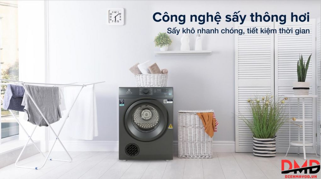 Máy sấy quần áo có tốn điện không?