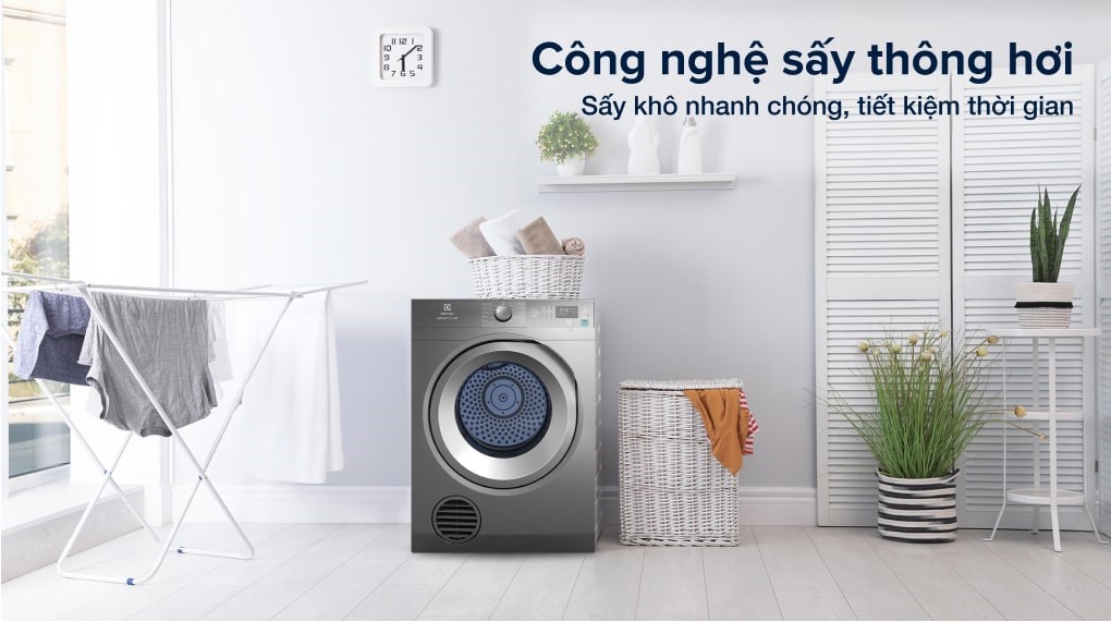 Máy sấy quần áo Electrolux 8.5 kg EDS854N3SB