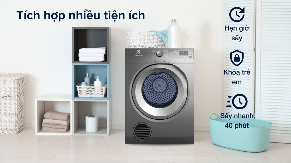 Máy sấy quần áo Electrolux 8.5 kg EDS854N3SB
