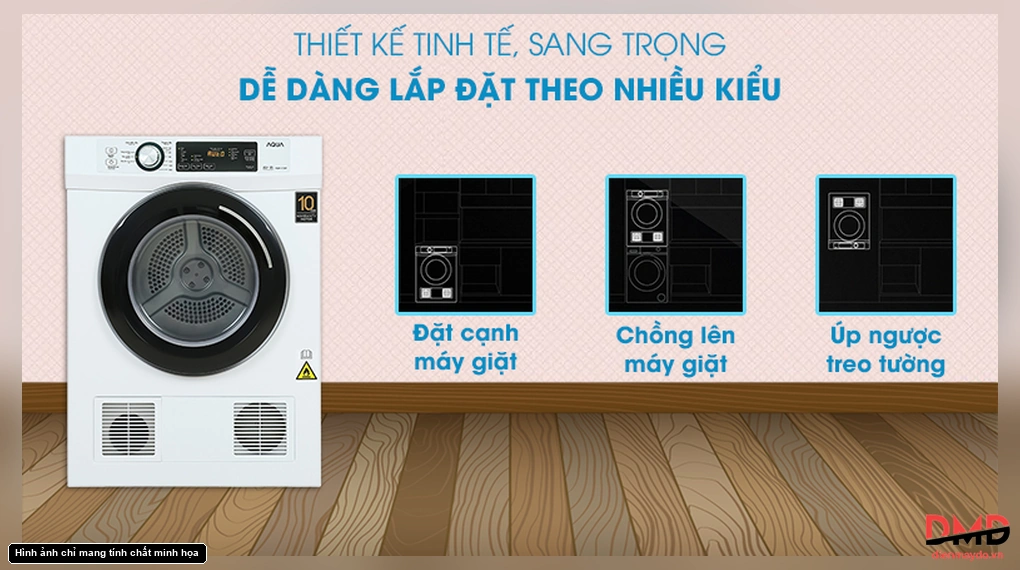 Máy sấy thông hơi Aqua 7 kg AQH-V700FW