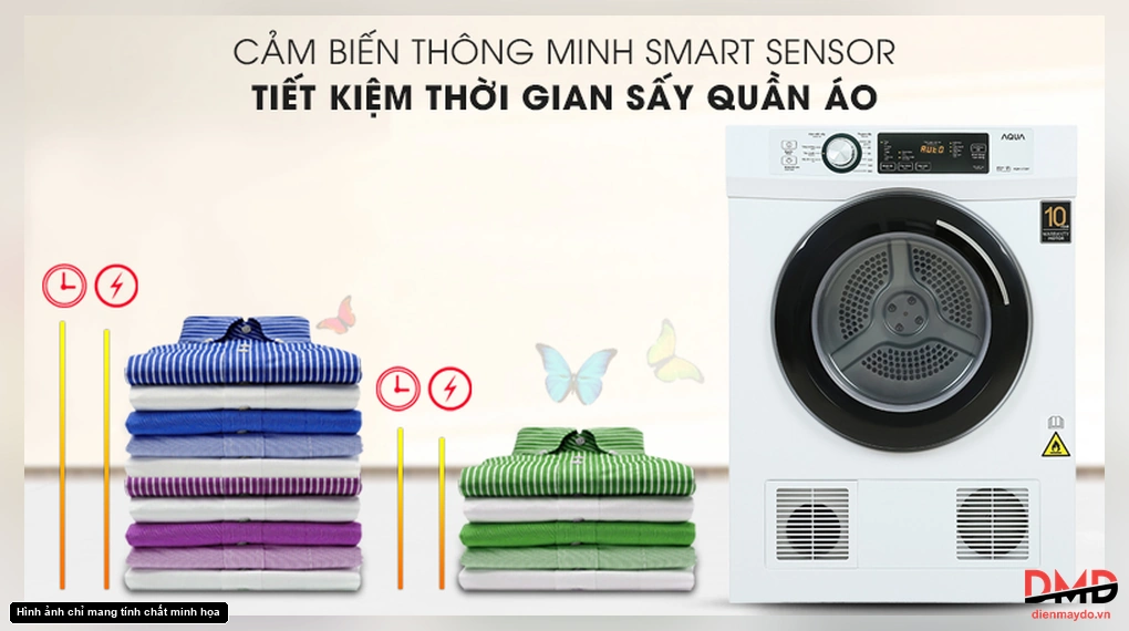 Máy sấy thông hơi Aqua 7 kg AQH-V700FW
