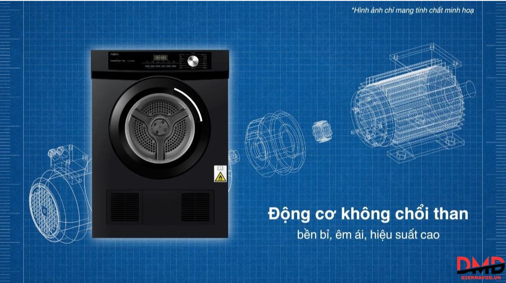 Máy sấy thông hơi Aqua 9 kg AQH-V901K PS