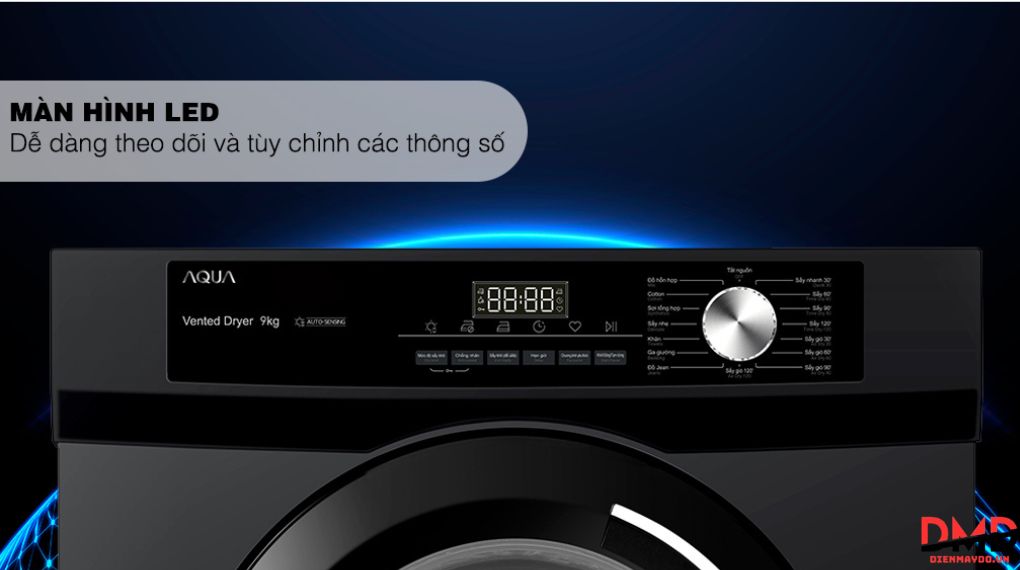 Máy sấy thông hơi Aqua 9 kg AQH-V901K PS