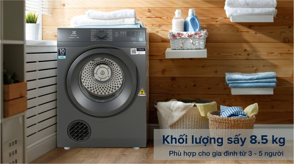 Máy sấy quần áo Electrolux 8.5 kg EDV854N3SB