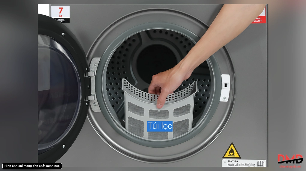 Máy sấy thông hơi Toshiba 7 kg TD-H80SEV(SK)