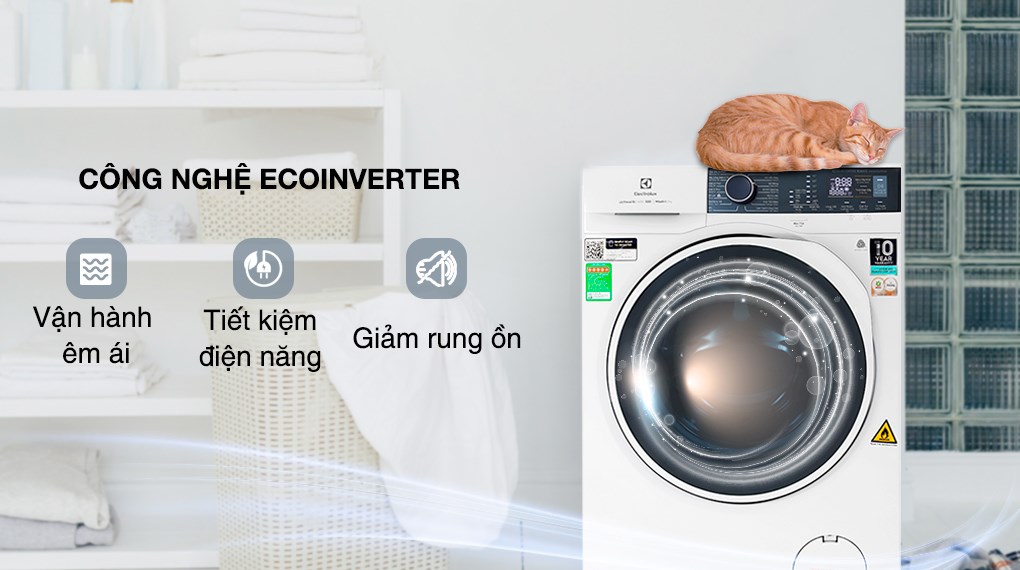 Máy giặt sấy Electrolux UltimateCare 500 Inverter giặt 9 kg sấy 6 kg EWW9024P5WB