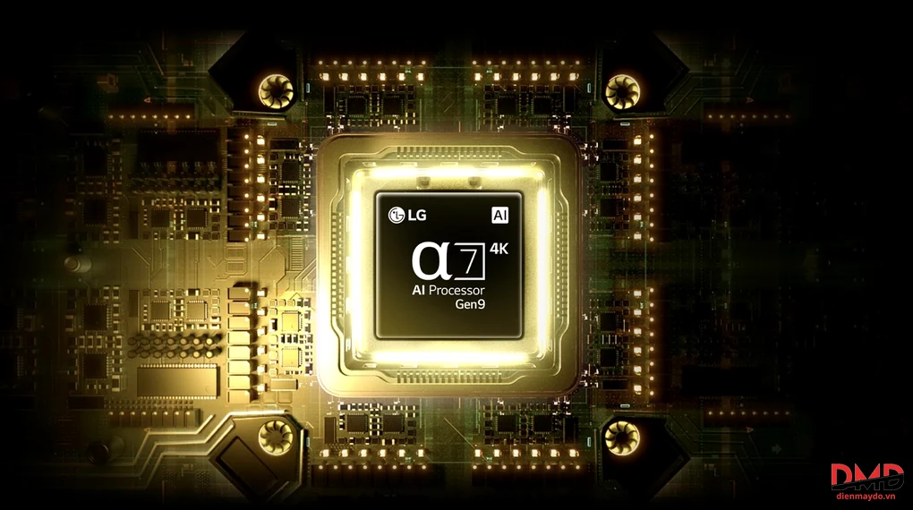 Smart Tivi LG 43QNED70BSA trang bị bộ xử lý Alpha 7 AI Processor 4K Gen9 tối ưu hình ảnh