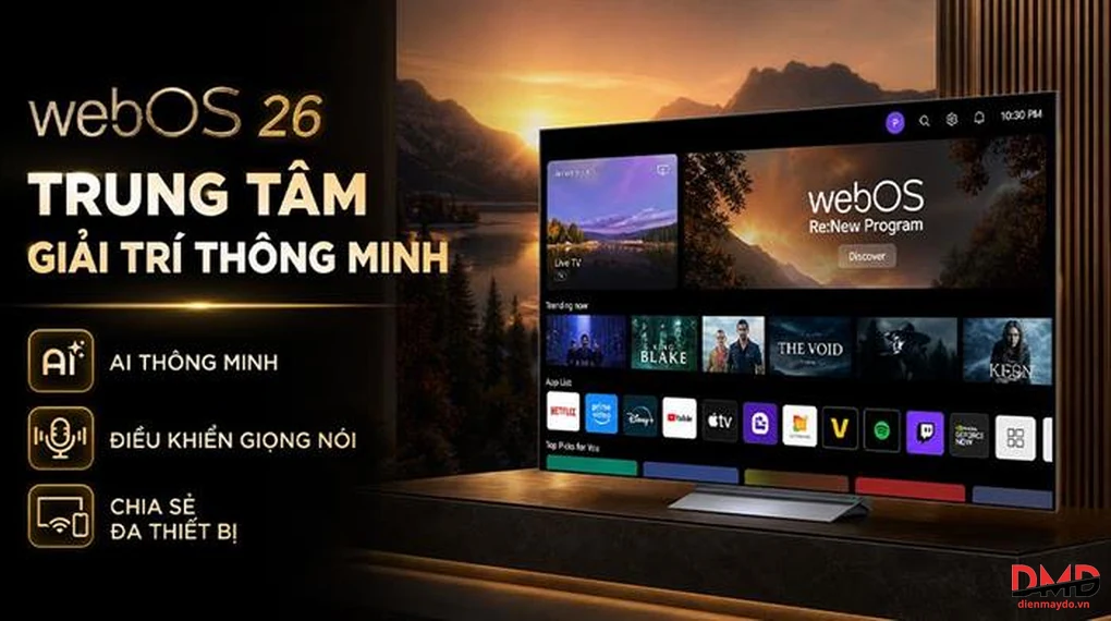 Smart Tivi OLED evo LG AI 4K 77 inch OLED77C6PSA