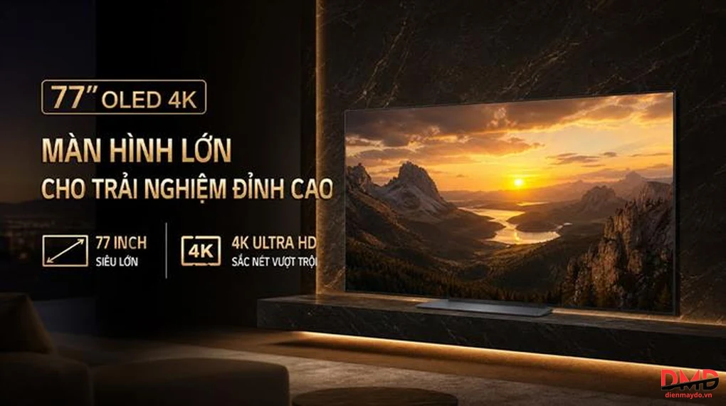 Smart Tivi OLED evo LG AI 4K 77 inch OLED77C6PSA