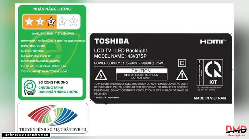Smart Tivi Toshiba QLED 43 inch 43V37SP