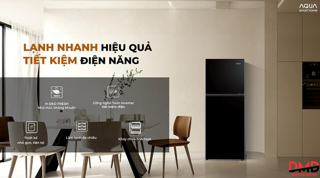 Tủ lạnh Aqua Inverter 212 lít AQR-T245FA(LB)