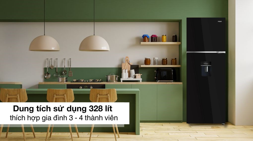 Tủ lạnh Aqua Inverter 328 lít AQR-T380FA(WGB)