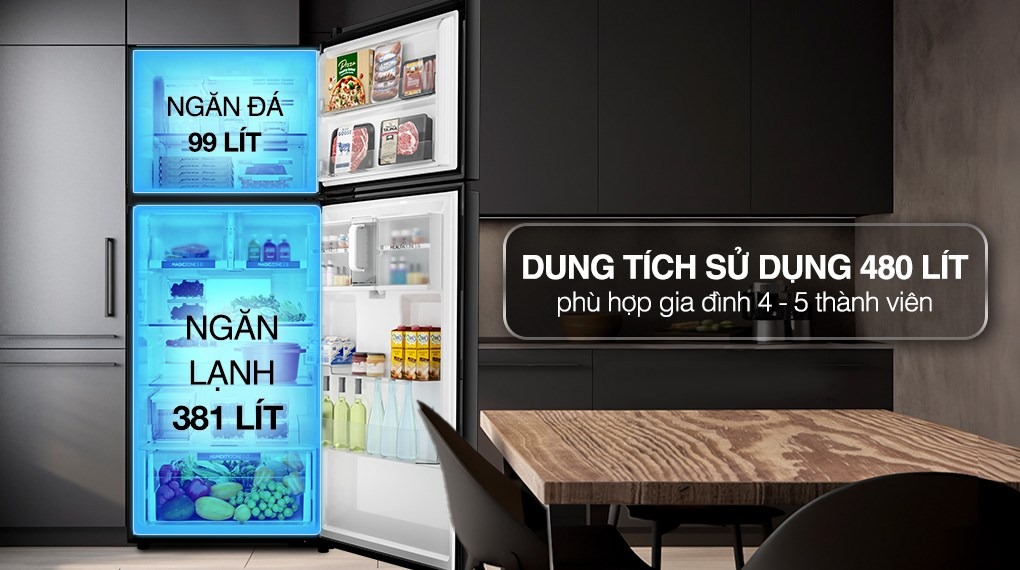 Tủ lạnh Aqua Inverter 455 lít AQR-TA546FA(WGL)U1