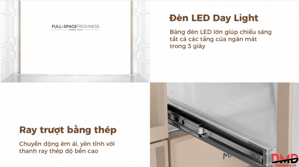 Tủ lạnh Aqua Inverter 515 lít Multi Door AQR-MA590XA(MC)U1
