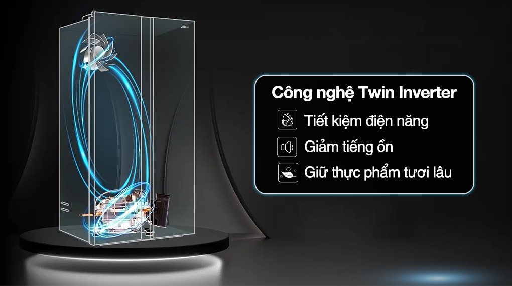 Tủ lạnh Aqua Inverter 550 lít AQR-S612XA(CBC)