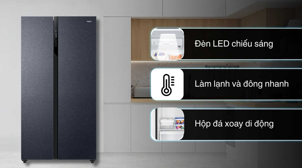 Tủ lạnh Aqua Inverter 550 lít AQR-S612XA(CBC)