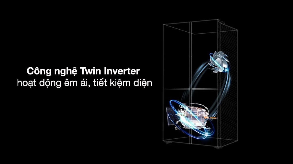 Tủ lạnh Aqua Inverter 660 lít AQR-M727XA(GS)U1