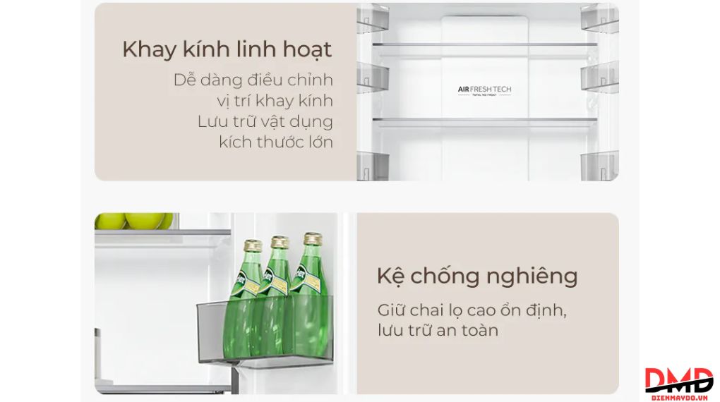 Tủ lạnh Aqua Inverter Multi Door 495 lít AQR-MA570XA(GB)U1