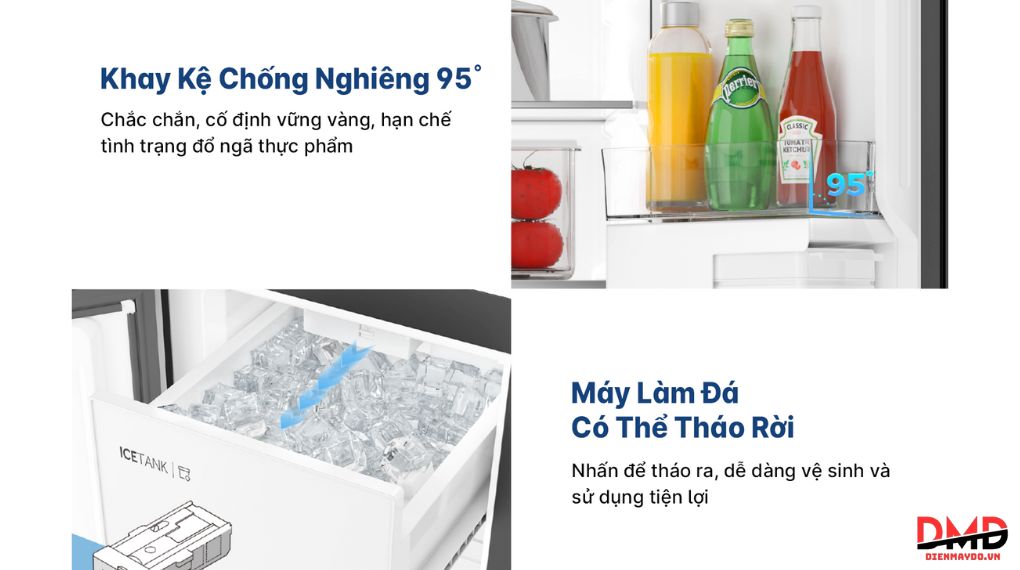 Tủ lạnh Aqua Inverter Multi Door 522 lít AQR-MA600XA(WGC)U1