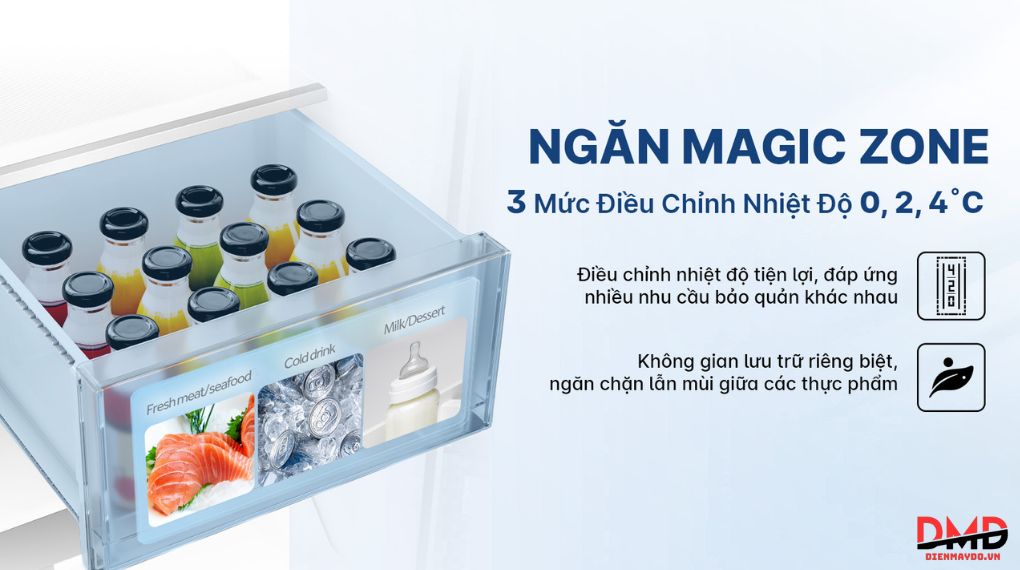 Tủ lạnh Aqua Inverter Multi Door 529 lít AQR-M600XA(WGB)