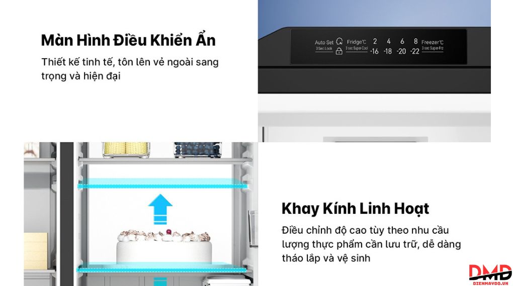 Tủ lạnh Aqua Inverter Side By Side 646 lít AQR-S682XA(GB)