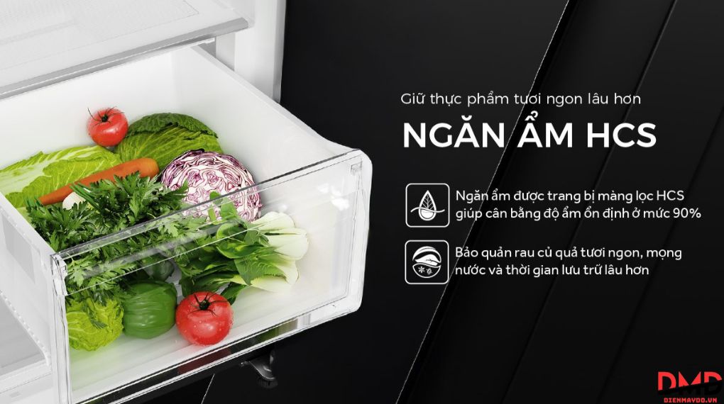 Tủ lạnh Aqua Inverter Side By Side 646 lít AQR-S682XA(WFS)