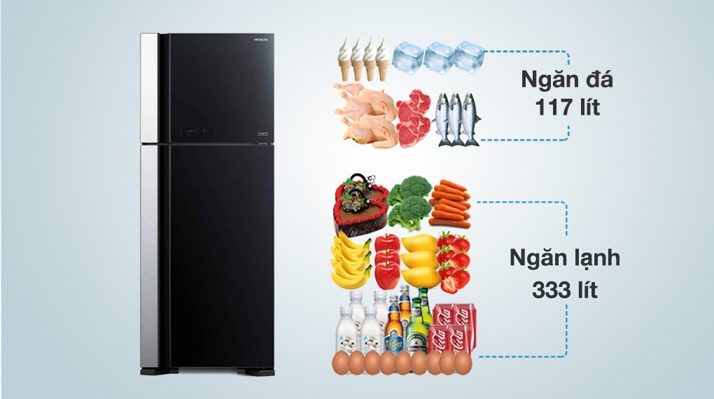 Tủ lạnh Hitachi Inverter 450 lít R-FG560PGV8X GBK