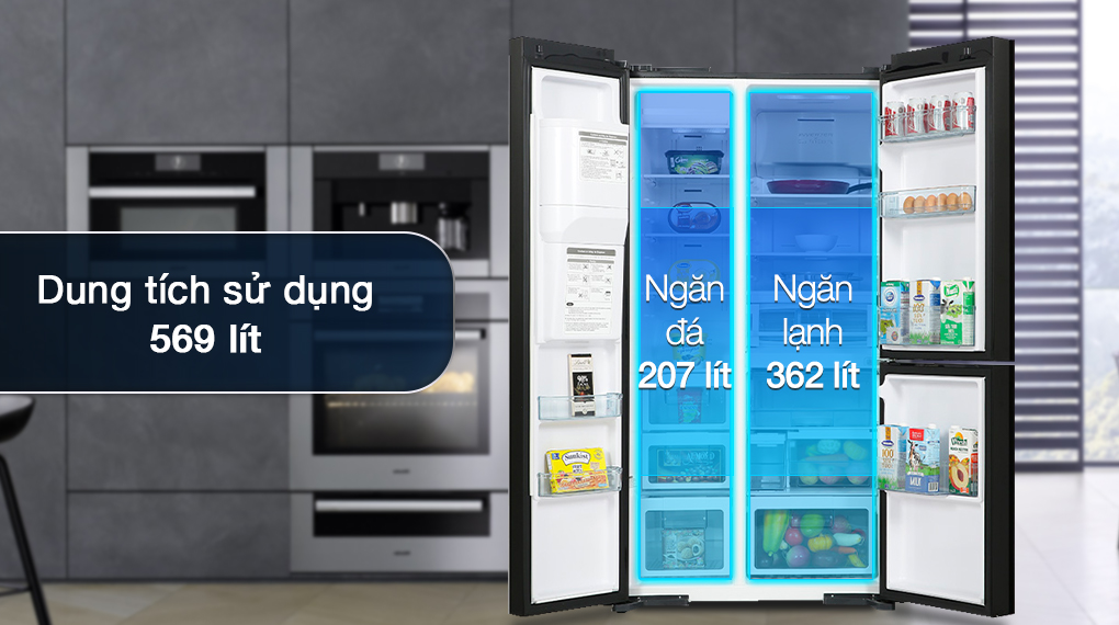 Tủ lạnh Hitachi Inverter 569 lít R-MX800GVGV0 GBK
