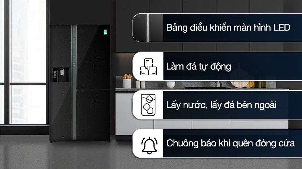 Tủ lạnh Hitachi Inverter 569 lít R-MX800GVGV0 GBK