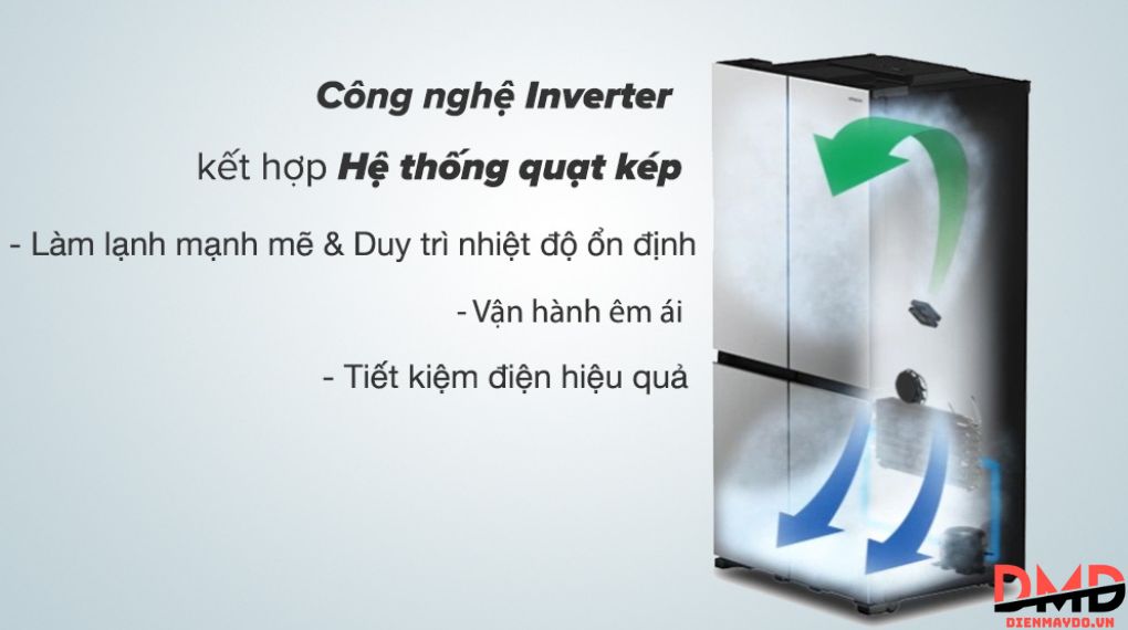 Tủ lạnh Hitachi Inverter 569 lít R-WB640VGV0X MIR