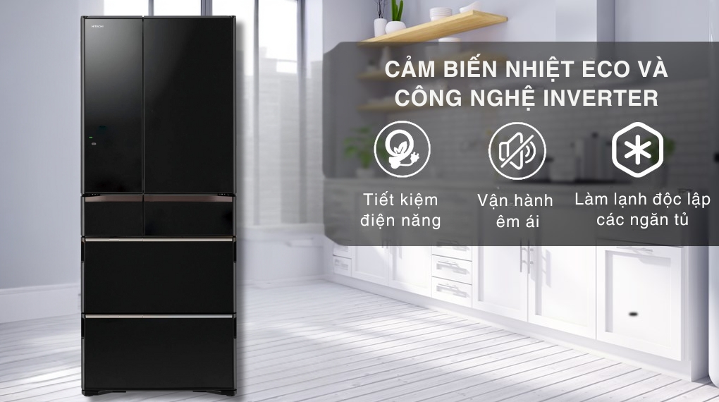 Tủ lạnh Hitachi Inverter 617 lít R-HW620RV XK