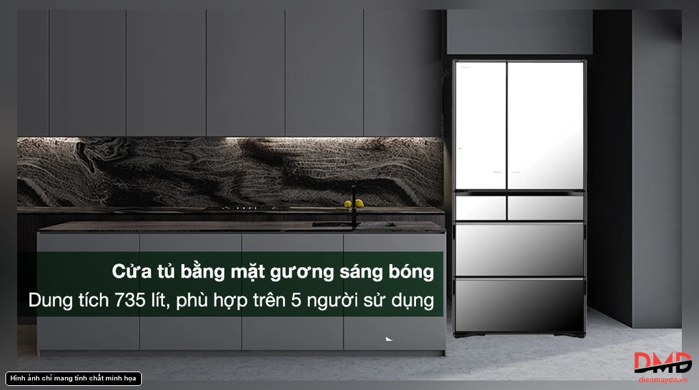 Tủ lạnh Hitachi Inverter 735 lít R-ZX740KV