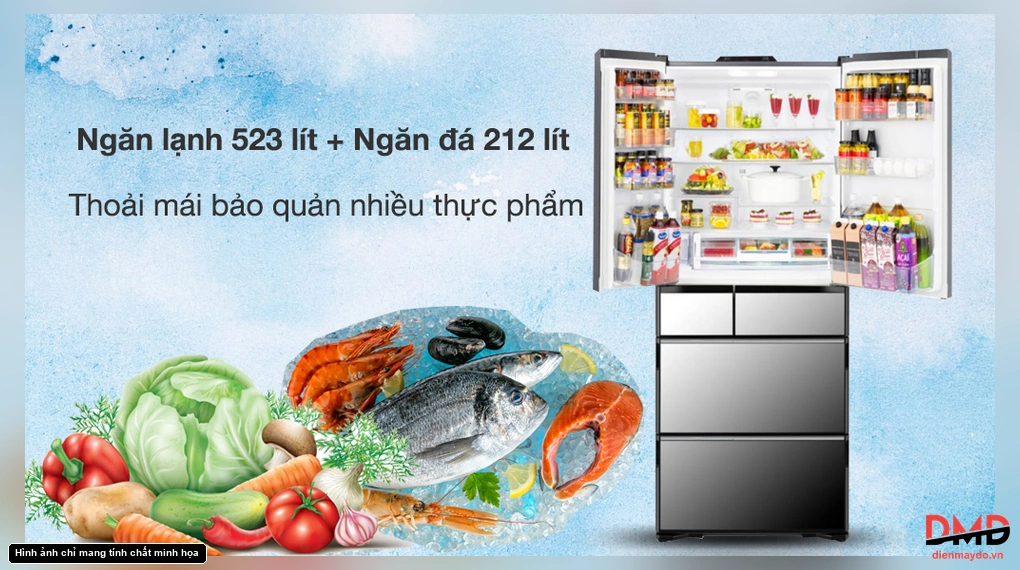 Tủ lạnh Hitachi Inverter 735 lít R-ZX740KV