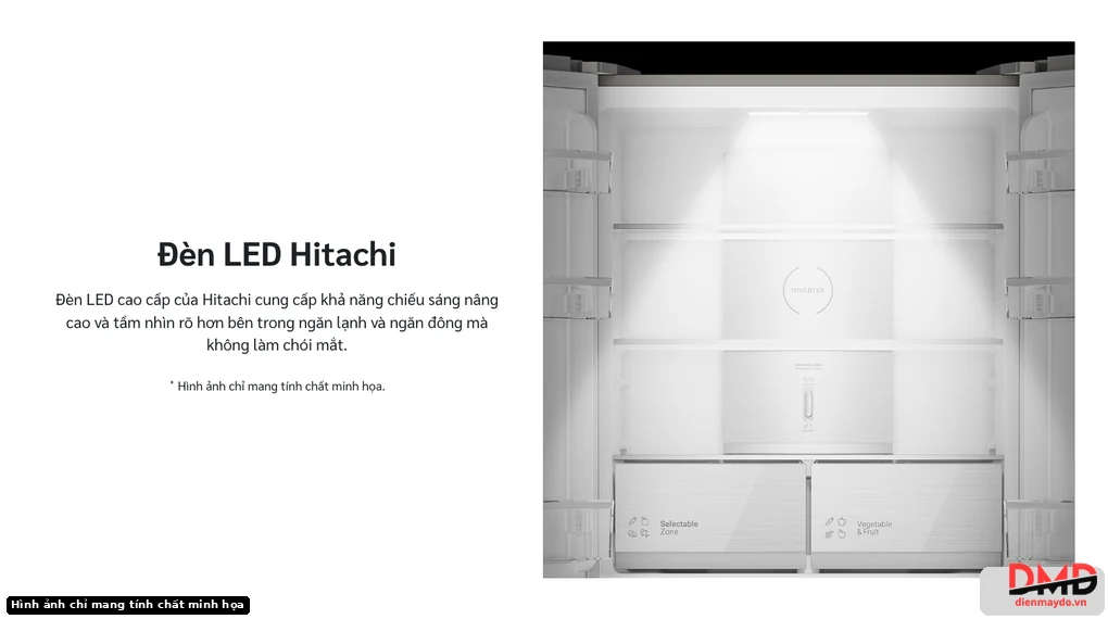 Tủ lạnh Hitachi Inverter Multi Door 422 lít HR4N7462DSXVN