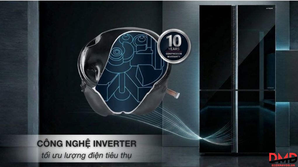 Tủ lạnh Hitachi Inverter Side By Side 656 lít HRSN9713ESGBKVN