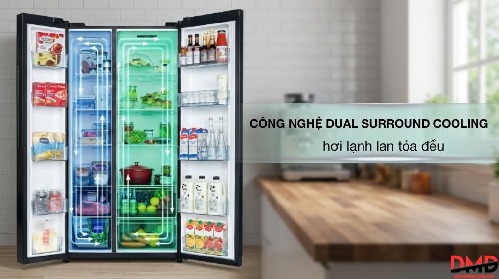 Tủ lạnh Hitachi Inverter Side By Side 656 lít HRSN9713ESUVN