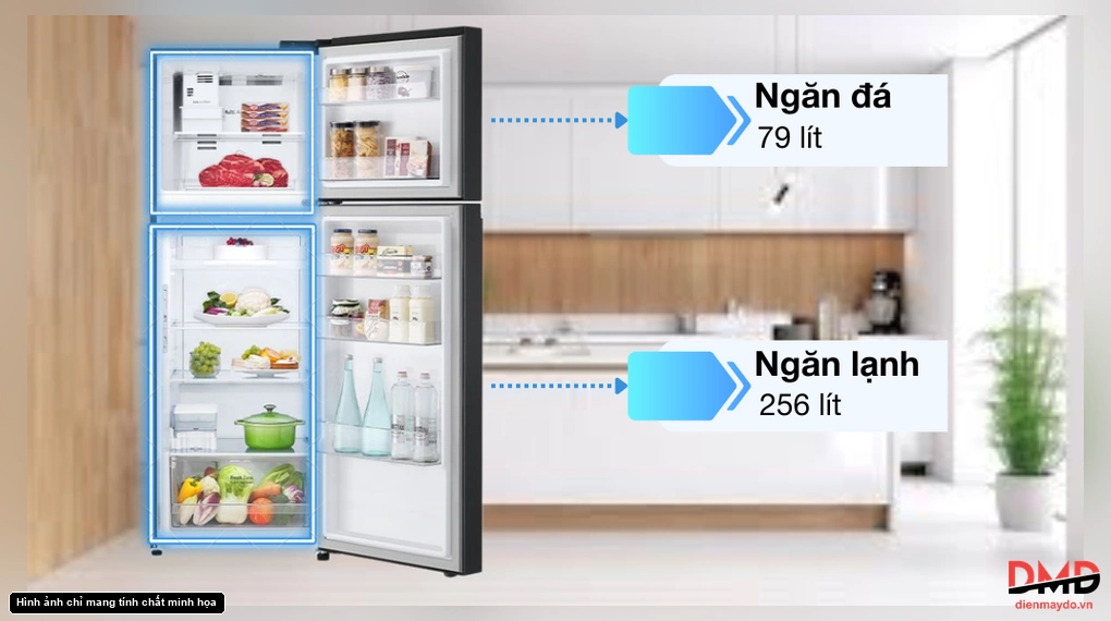 Tủ lạnh LG Inverter 335 lít LTB33BLMA
