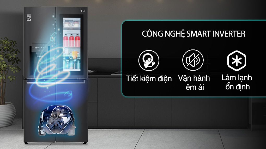 Tủ lạnh LG Inverter 496 lít Multi Door GR-X22MBI 