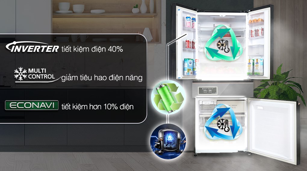 Tủ lạnh Panasonic Inverter 540 Lít NR-YW590YMMV