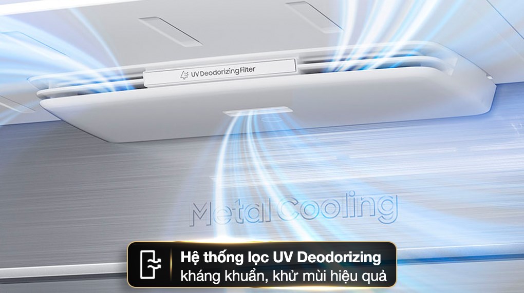 Tủ lạnh Samsung RF65DB990012SV với  hệ thống lọc UV Deodorizing