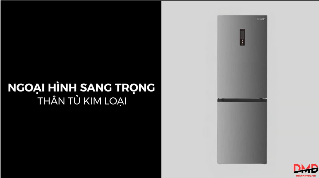 Tủ lạnh Sharp Inverter 323 lít SJ-BF330V-SL