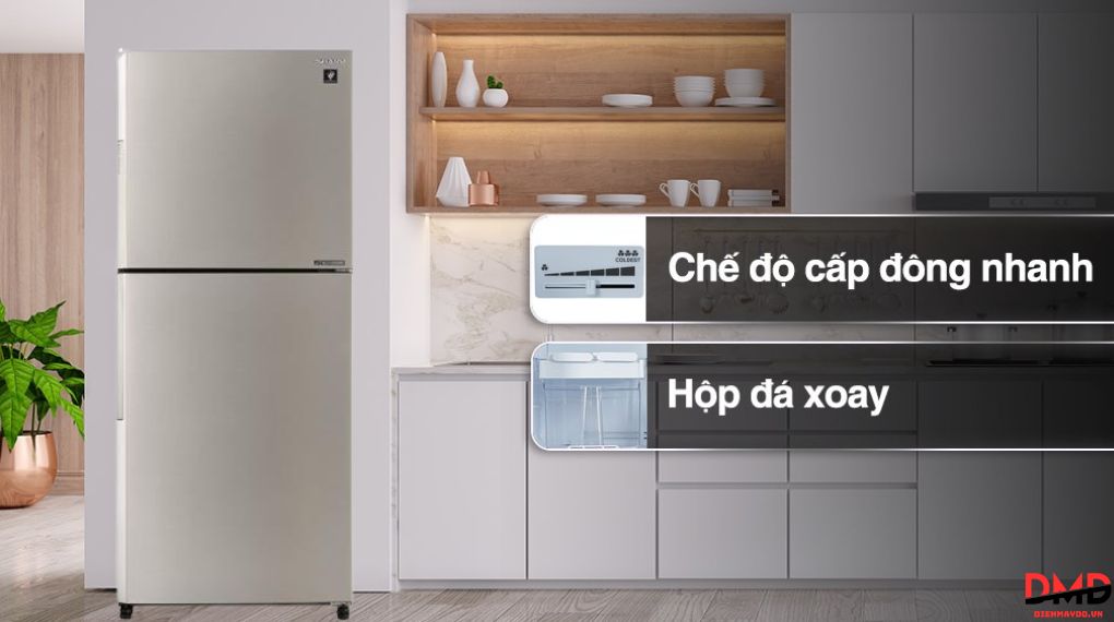 Tủ lạnh Sharp Inverter 430 lít SJ-XP470AE-SL
