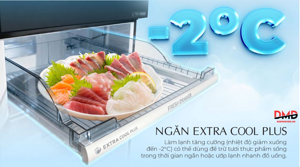 Tủ lạnh Sharp Inverter 471 lít SJ-XP500AE-SL