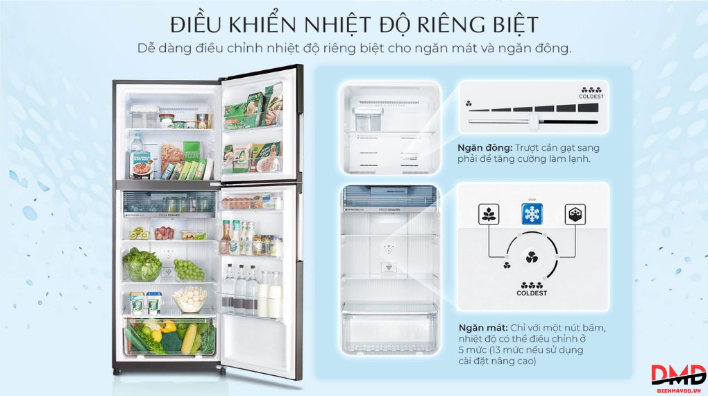 Tủ lạnh Sharp Inverter 471 lít SJ-XP500AE-SL